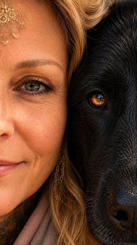 Silly und ihr Hund, Gesicht an Gesicht